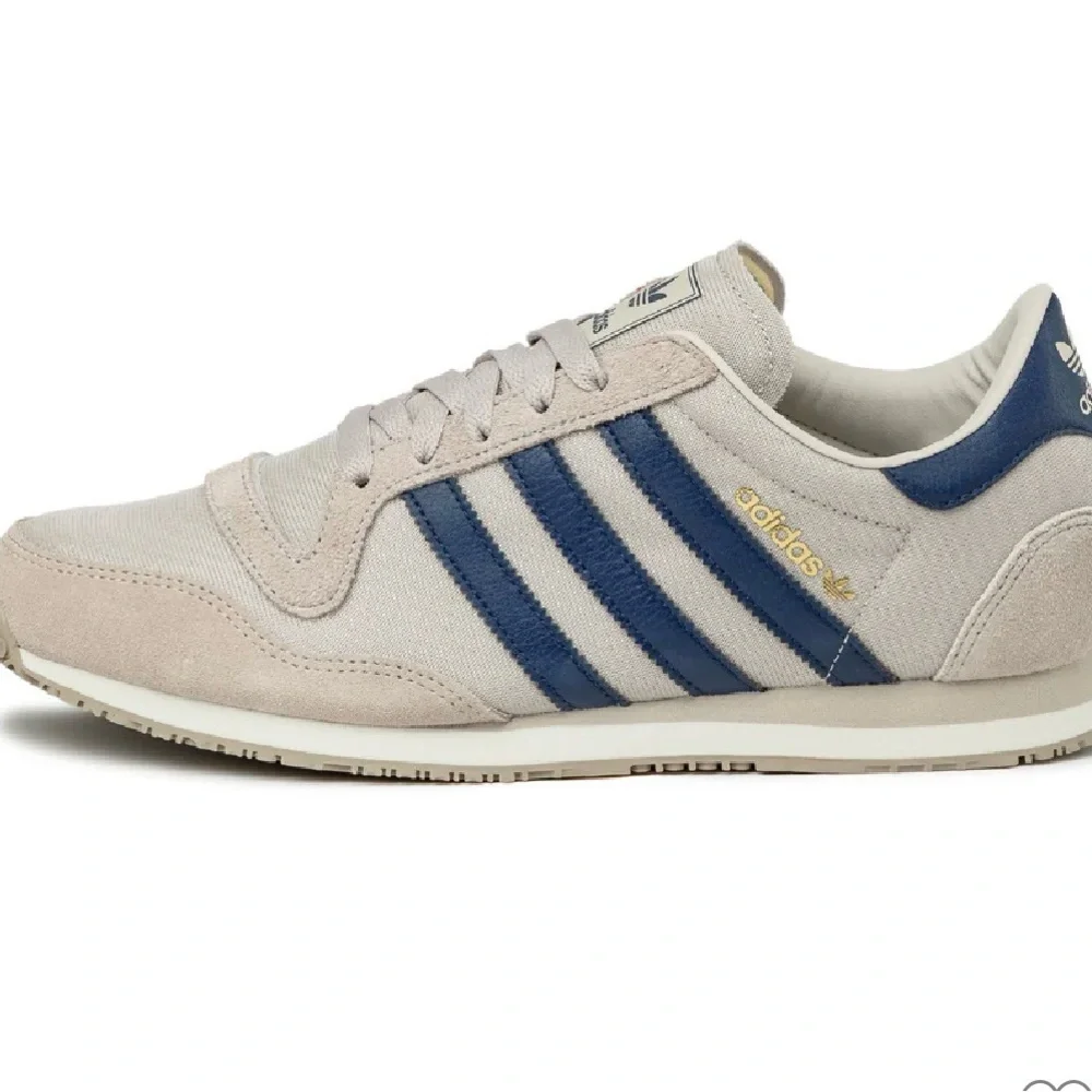 Adidas GALAXY OG SHOES Light Tan and Navy Blue. Mens 7.5